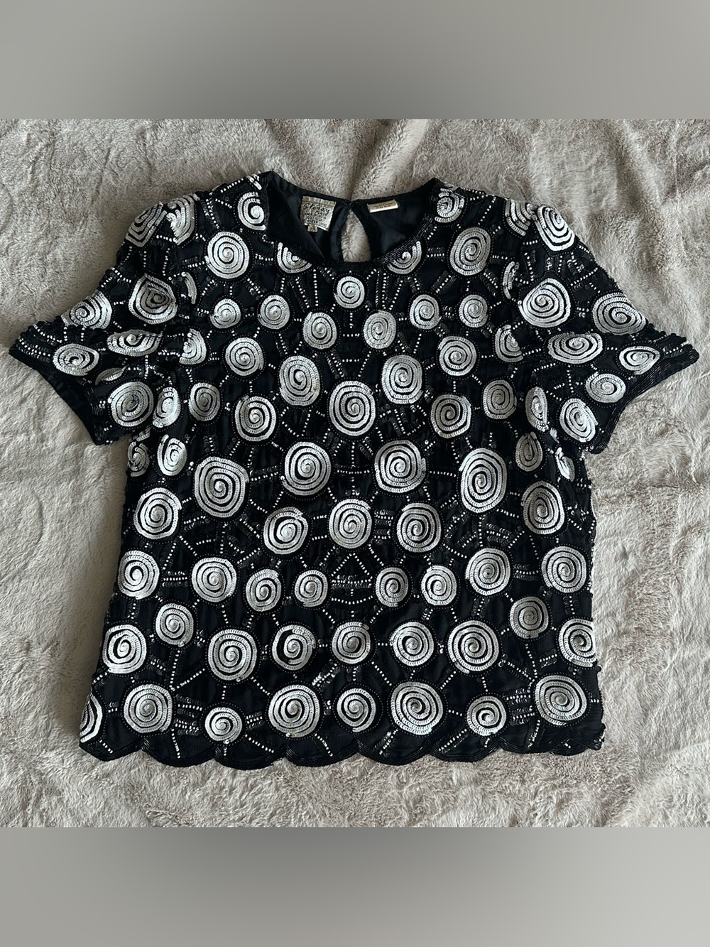 Stemay Vintage Beaded Top, Size XXL